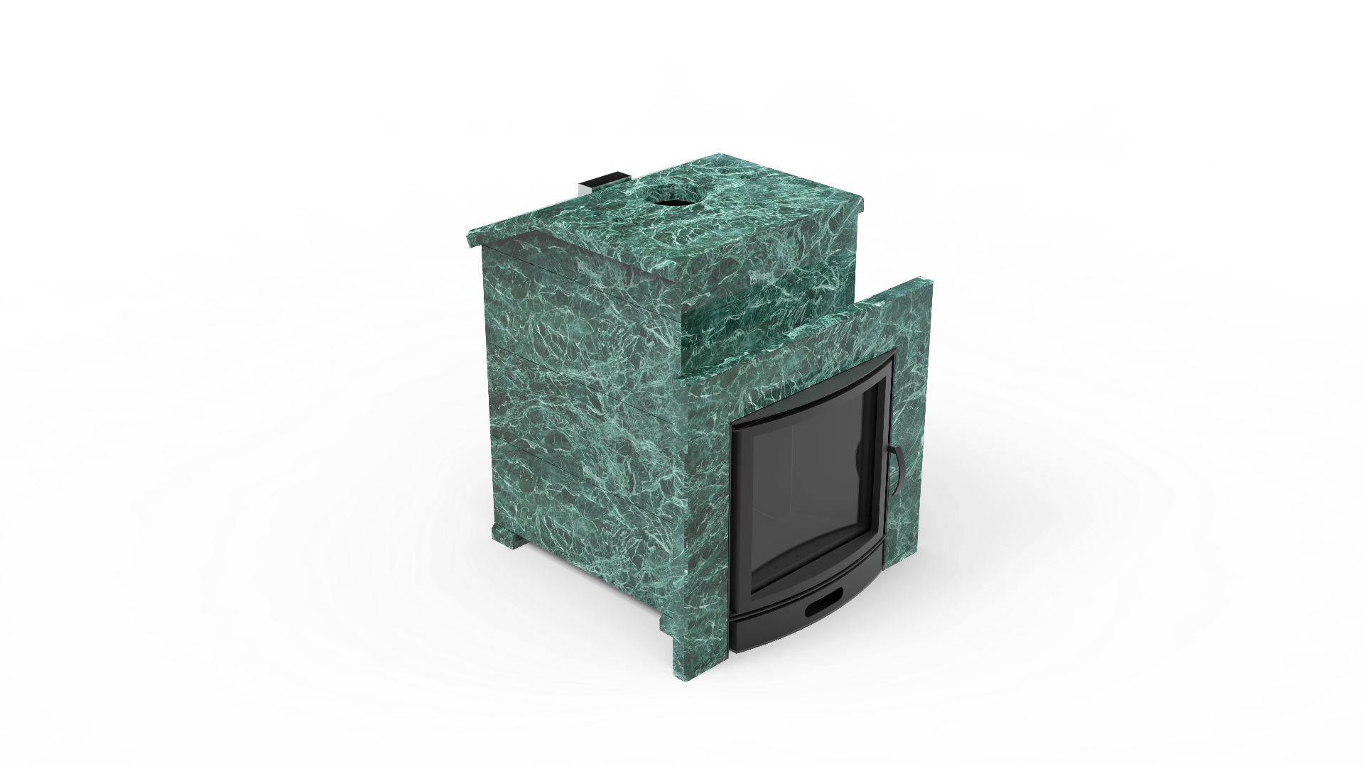 Печь из натурального камня Genesis GN 500 облицовка закрытая со скосом талькохлорит-шлифовка фото в Новосибирске