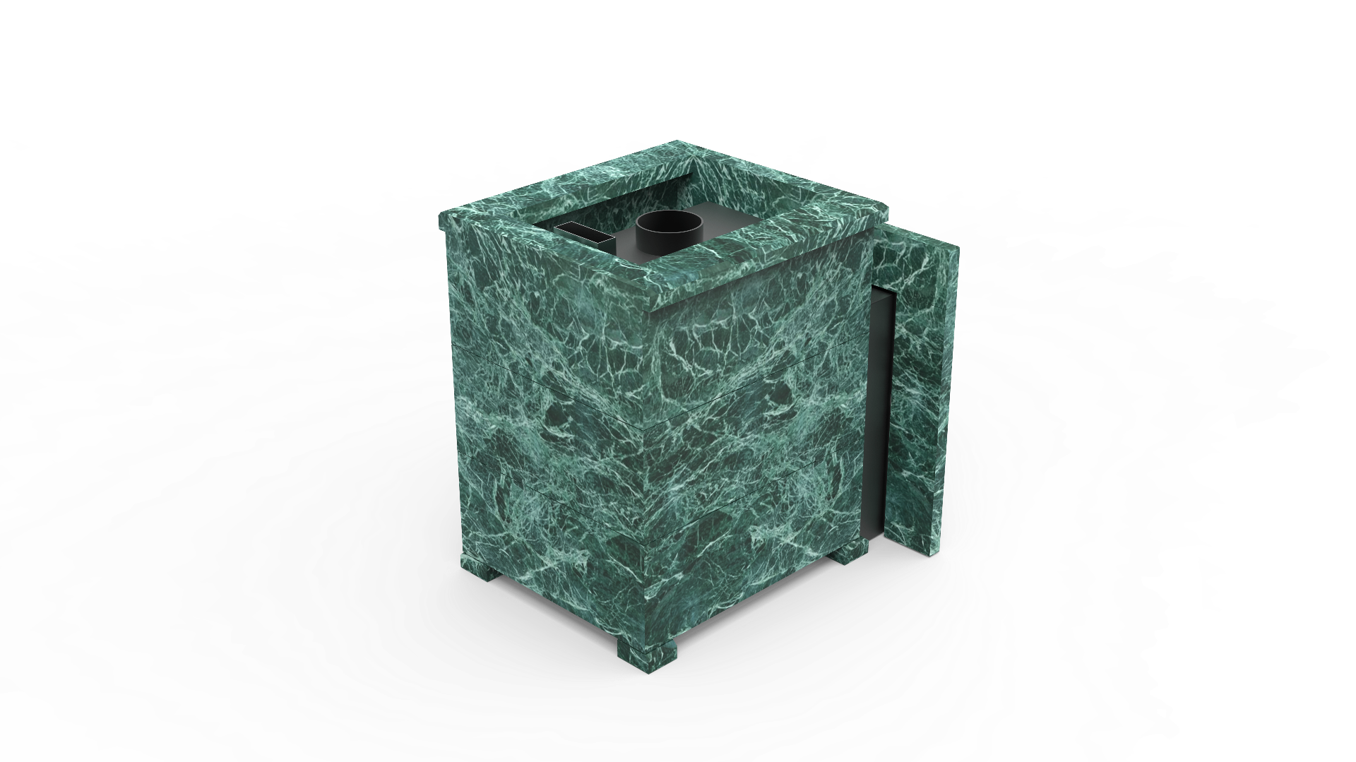 Печь из натурального камня Genesis GN 500 облицовка открытая пироксенит-элит фото в Новосибирске