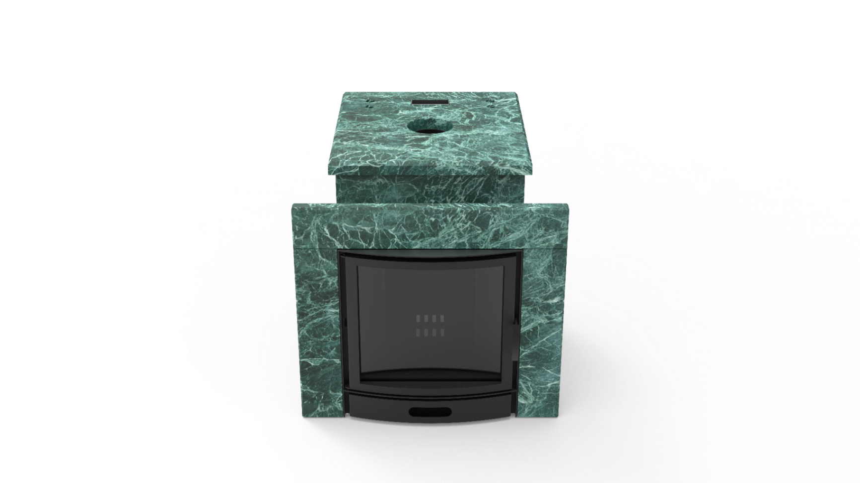 Печь из натурального камня Genesis GN 500 облицовка закрытая плоская пироксенит-элит фото в Новосибирске