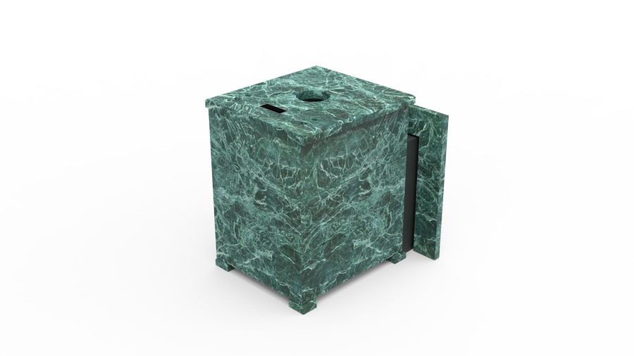 Печь в облицовке из натурального камня Genesis GN 500 облицовка закрытая плоская пироксенит-элит фото в Новосибирске