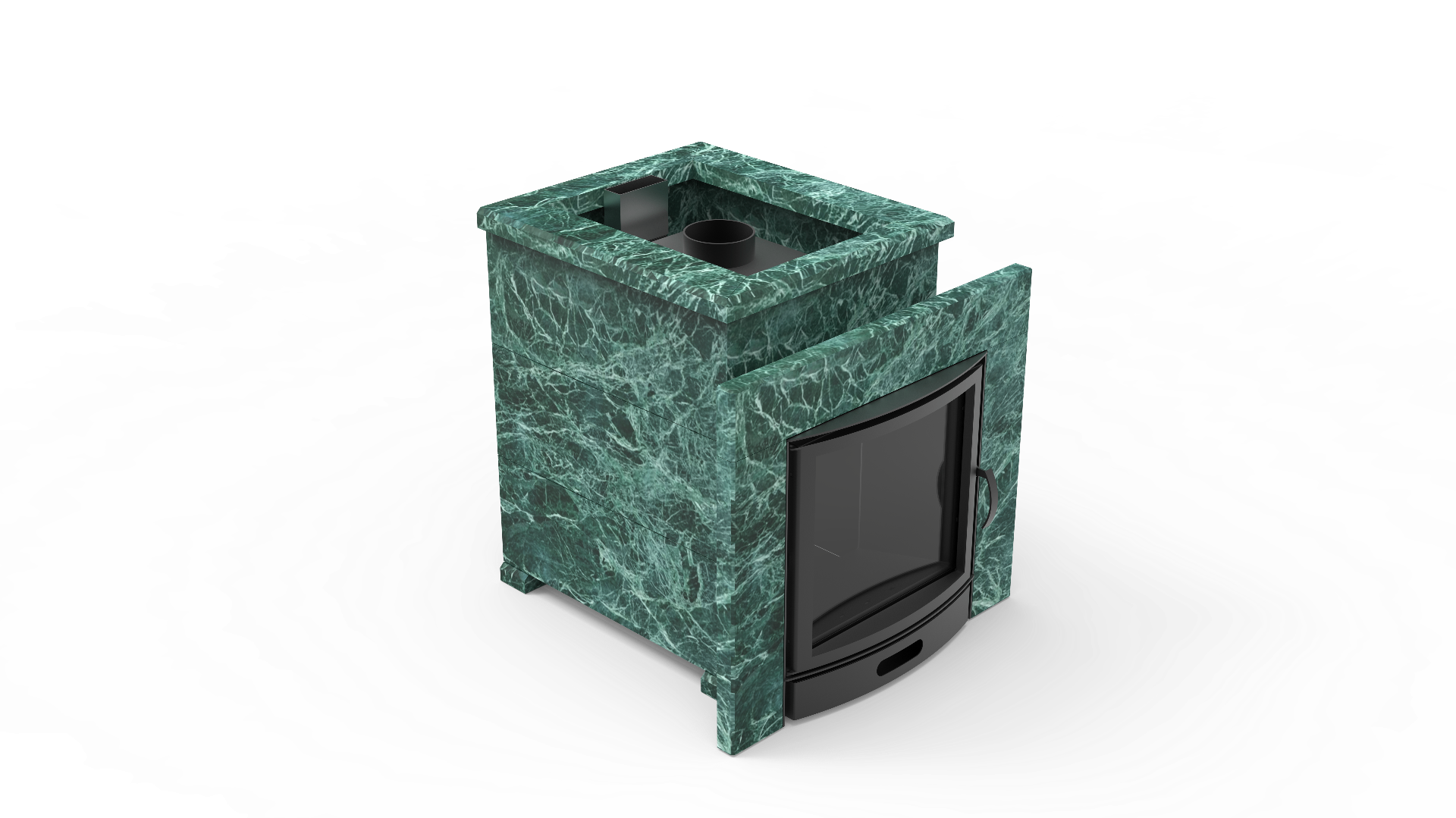 Печь из натурального камня Genesis GN 500 облицовка открытая пироксенит-элит фото в Новосибирске