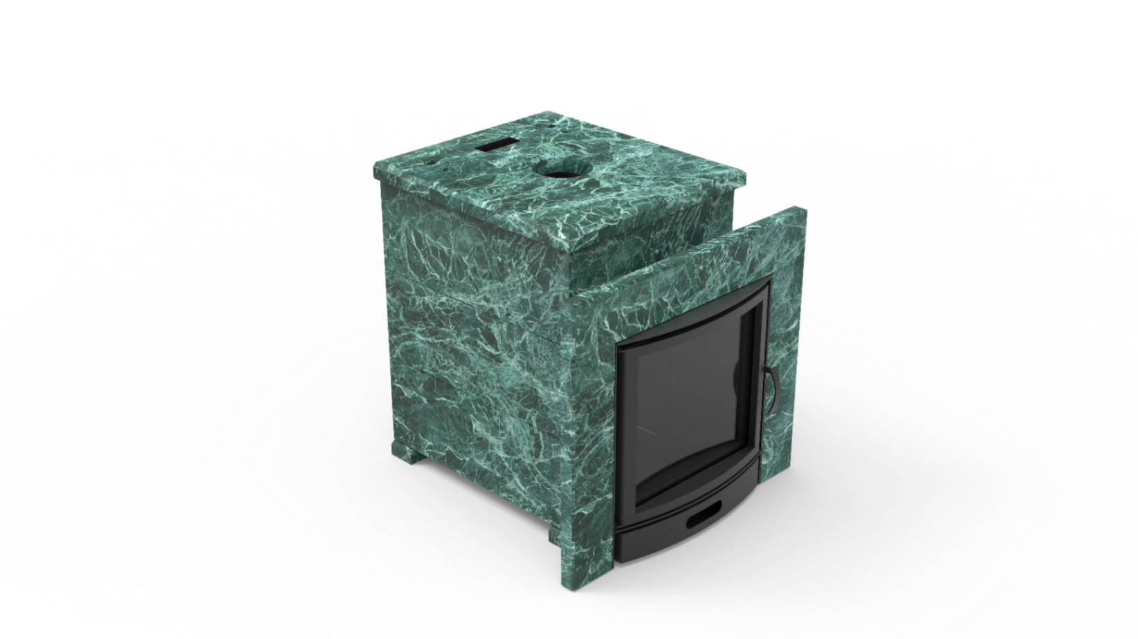 Печь из натурального камня Genesis GN 500 облицовка закрытая плоская пироксенит-элит фото в Новосибирске