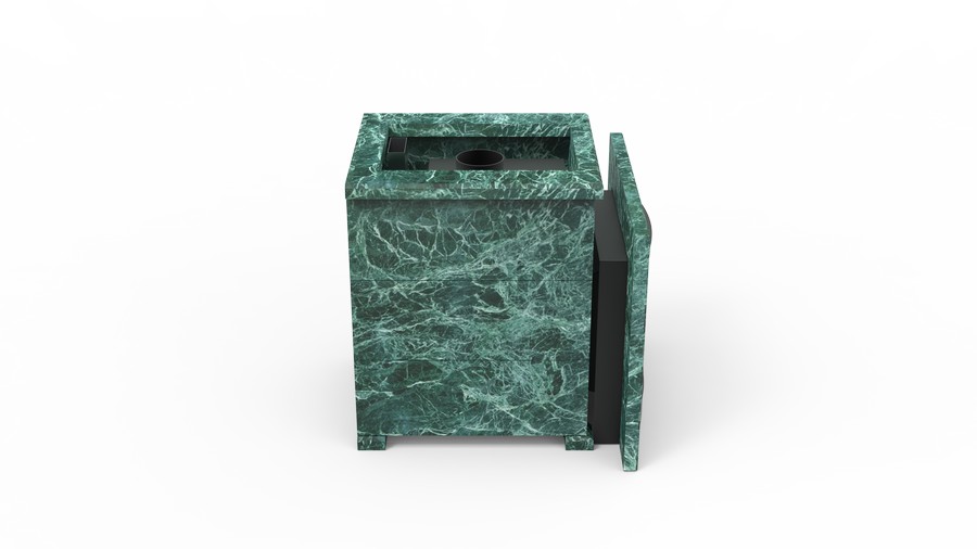 Печь в облицовке из натурального камня Genesis GN 500 облицовка открытая пироксенит-элит фото в Новосибирске