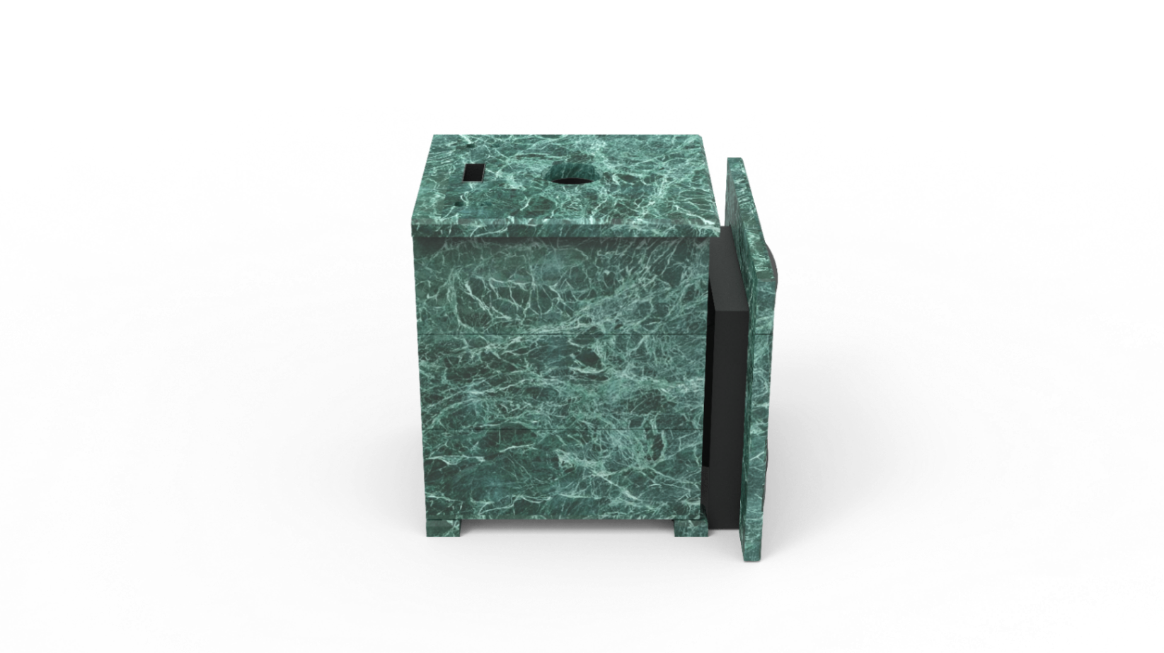 Печь из натурального камня Genesis GN 500 облицовка закрытая плоская пироксенит-элит фото в Новосибирске