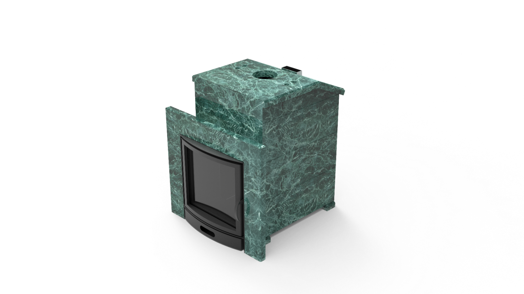 Печь из натурального камня Genesis GN 500 облицовка закрытая со скосом талькохлорит-шлифовка фото в Новосибирске