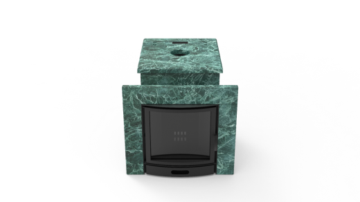 Печь из натурального камня Genesis GN 500 облицовка закрытая плоская пироксенит-элит фото в Новосибирске