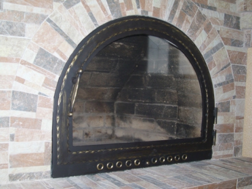 Каминная дверь с обдувом фото в Новосибирске