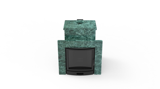 Печь из натурального камня Genesis GN 500 облицовка закрытая со скосом талькохлорит-шлифовка фото в Новосибирске