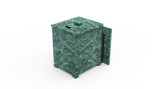 Печь из натурального камня Genesis GN 500 облицовка закрытая плоская пироксенит-элит фото в Новосибирске