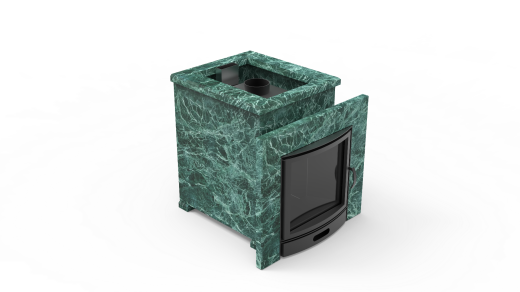Печь из натурального камня Genesis GN 500 облицовка открытая пироксенит-элит фото в Новосибирске