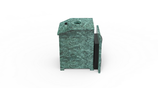 Печь из натурального камня Genesis GN 500 облицовка закрытая со скосом талькохлорит-шлифовка фото в Новосибирске