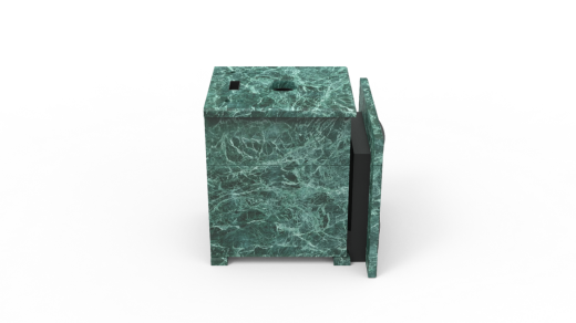 Печь из натурального камня Genesis GN 500 облицовка закрытая плоская пироксенит-элит фото в Новосибирске