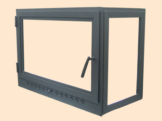 Дверь каминная угловая фото в Новосибирске