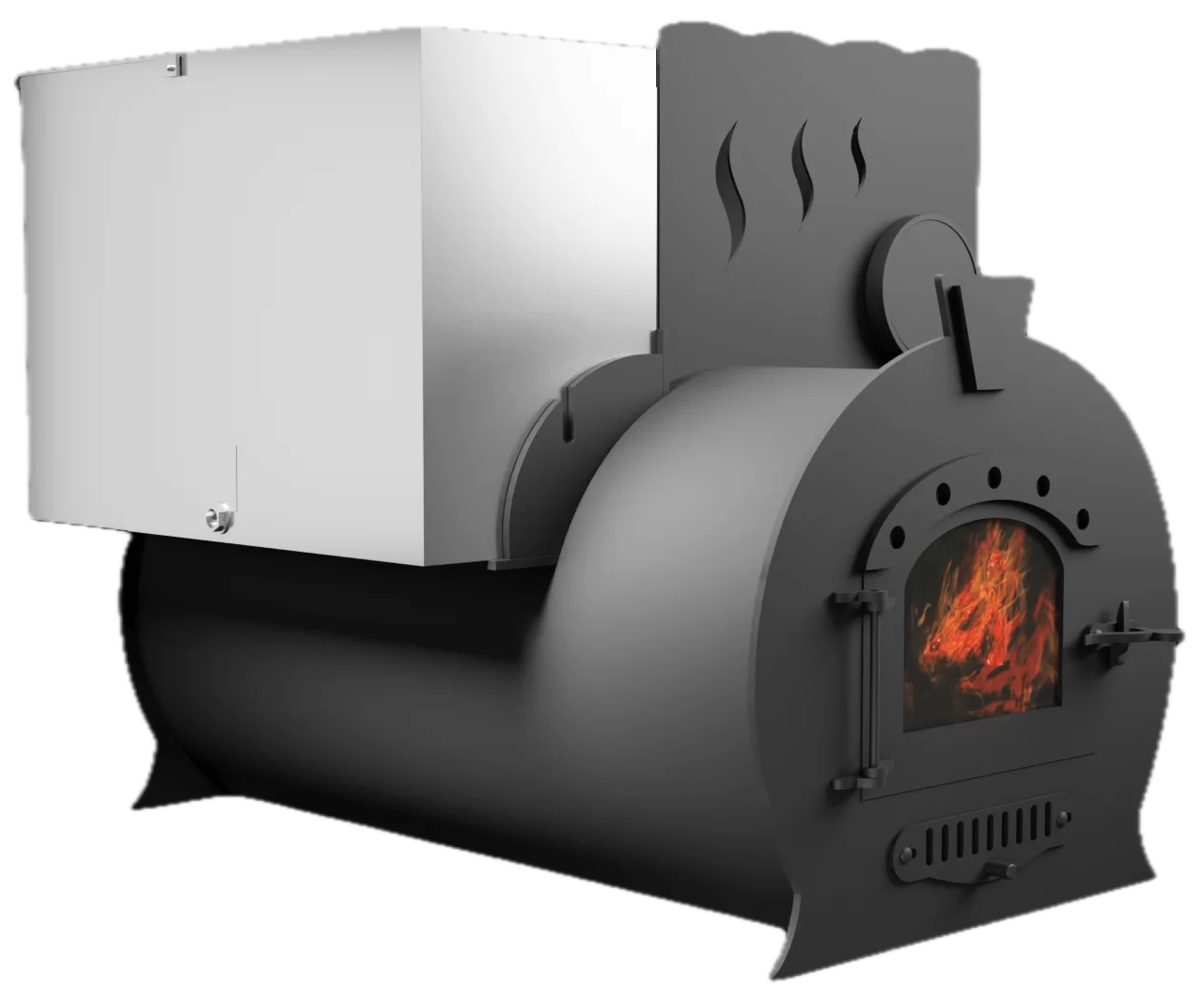 Печь Горыныч 2, каменка с правой стороны, малая дверь со стеклом фото в Новосибирске Печь Горыныч 2, каменка с правой стороны, малая дверь со стеклом фото в Новосибирске