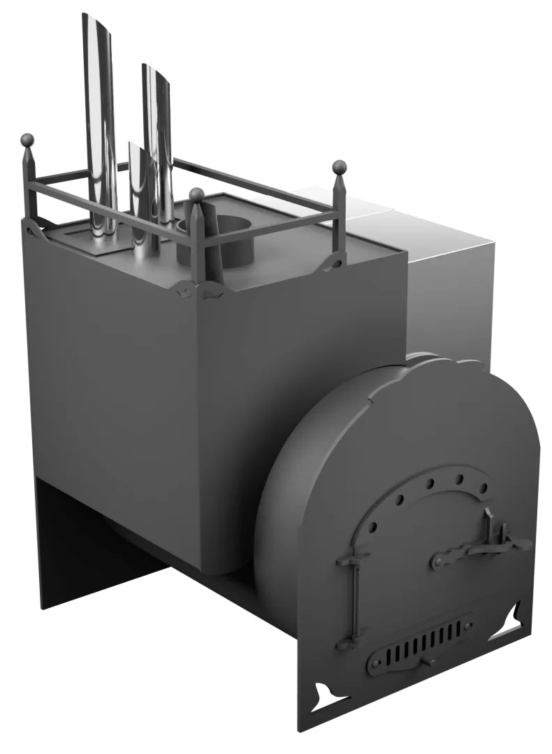 Печь Горыныч Мини, каменка закрытая с парогенератором с левой стороны фото в Новосибирске Печь Горыныч Мини, каменка закрытая с парогенератором с левой стороны фото в Новосибирске