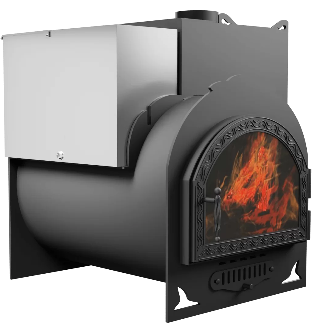 Печь Горыныч Мини, каменка с правой стороны, средняя дверь со стеклом фото в Новосибирске Печь Горыныч Мини, каменка с правой стороны, средняя дверь со стеклом фото в Новосибирске