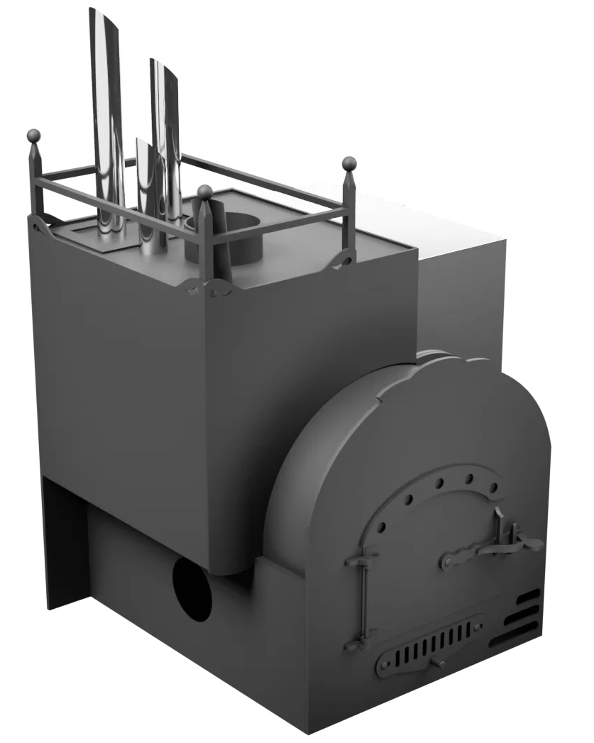 Печь Горыныч Мини, каменка закрытая с парогенератором с левой стороны, система воздушного отопления фото в Новосибирске Печь Горыныч Мини, каменка закрытая с парогенератором с левой стороны, система воздушного отопления фото в Новосибирске
