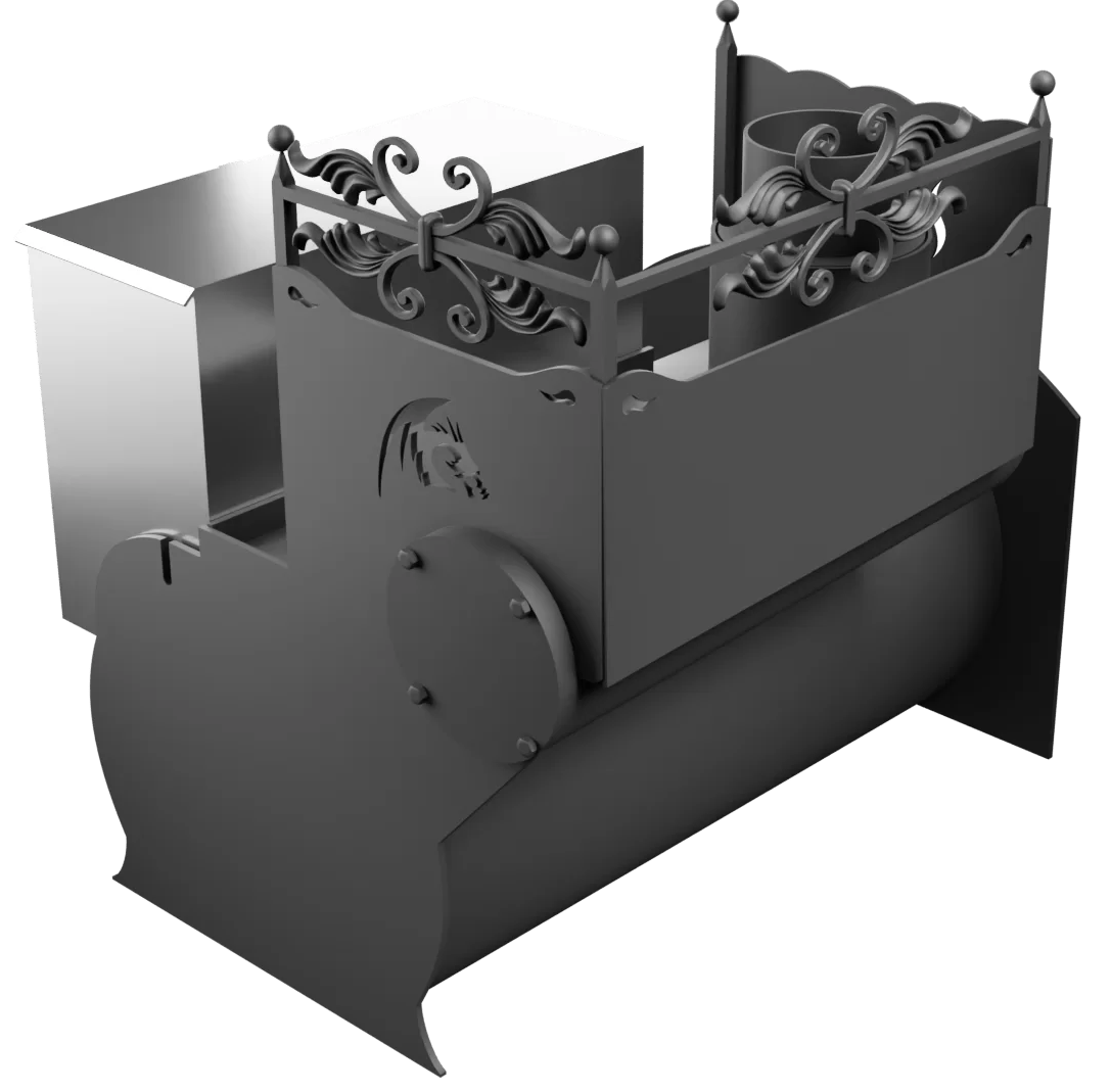 Печь Горыныч 3, каменка с левой стороны, средняя дверь со стеклом фото в Новосибирске Печь Горыныч 3, каменка с левой стороны, средняя дверь со стеклом фото в Новосибирске