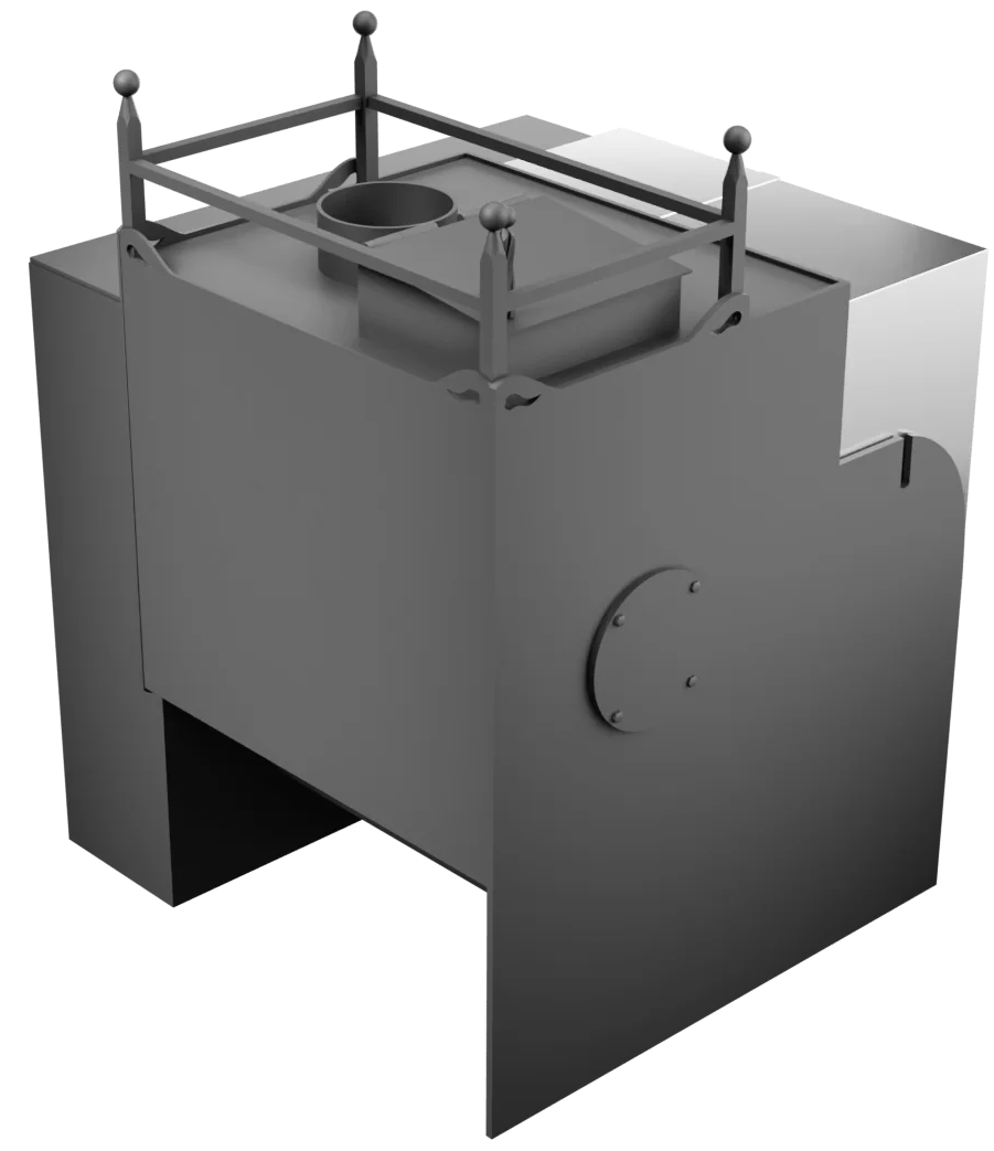 Печь Горыныч Мини, каменка закрытая с правой стороны, естественная система воздушного отопления фото в Новосибирске Печь Горыныч Мини, каменка закрытая с правой стороны, естественная система воздушного отопления фото в Новосибирске