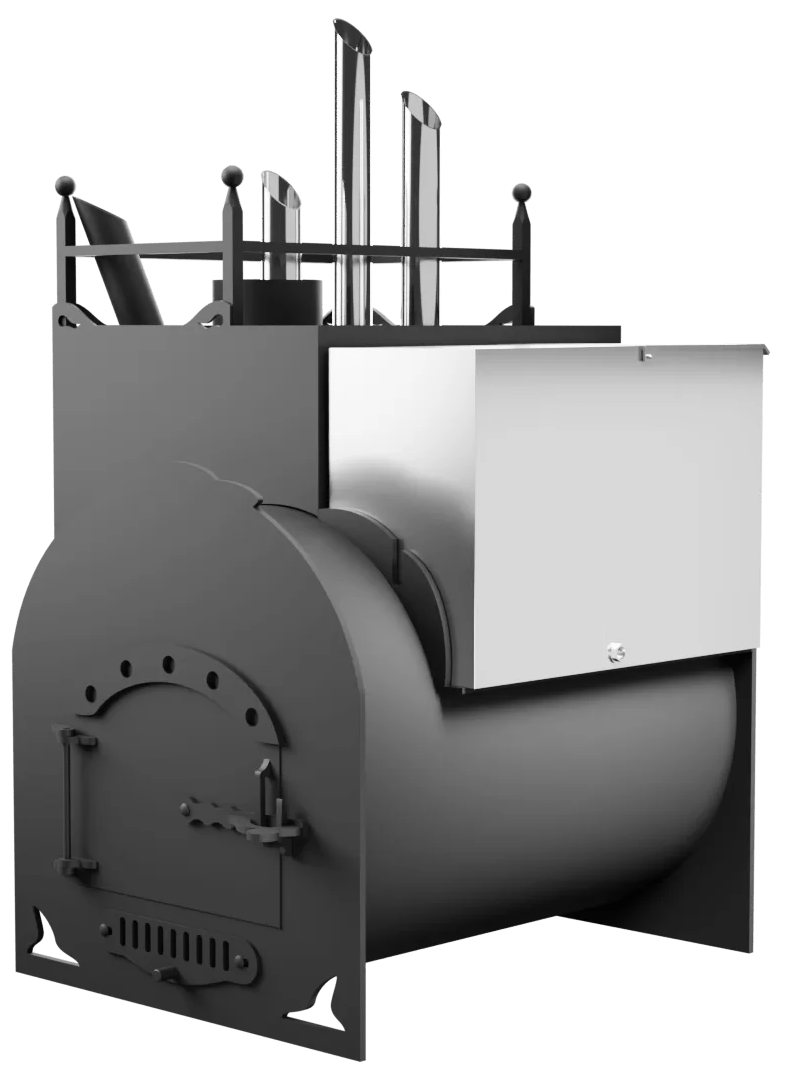 Печь Горыныч Мини, каменка закрытая с парогенератором с правой стороны фото в Новосибирске Печь Горыныч Мини, каменка закрытая с парогенератором с правой стороны фото в Новосибирске