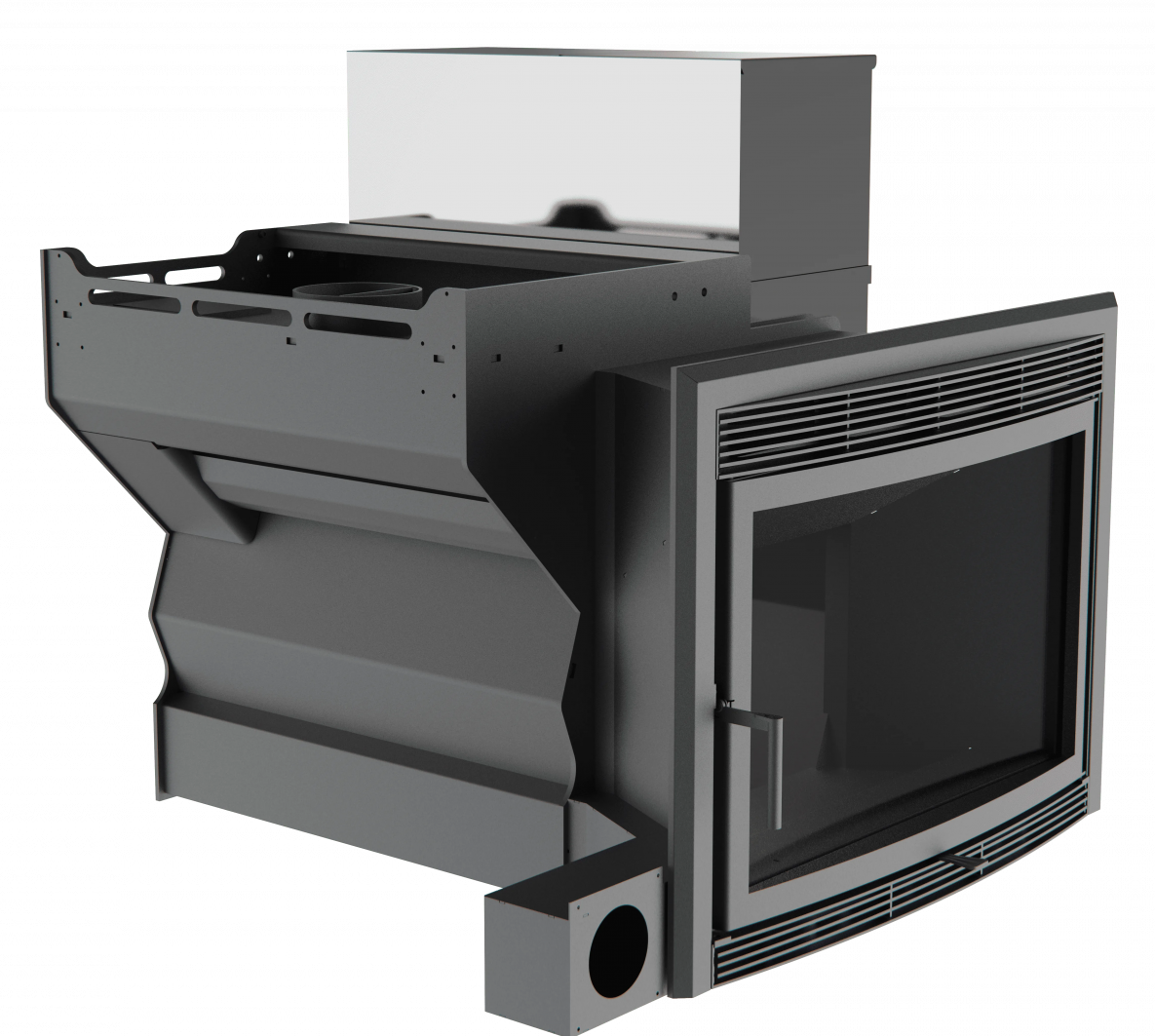 Банный камин 500, сталь+СВО фото в Новосибирске Банный камин 500, сталь+СВО фото в Новосибирске