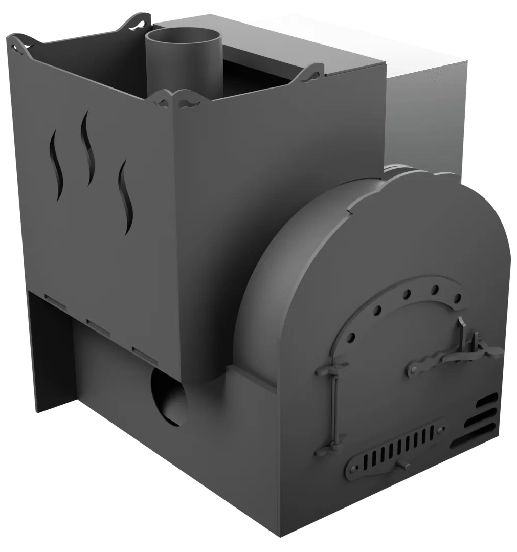 Печь Горыныч Мини, каменка с левой стороны, система воздушного отопления фото в Новосибирске Печь Горыныч Мини, каменка с левой стороны, система воздушного отопления фото в Новосибирске