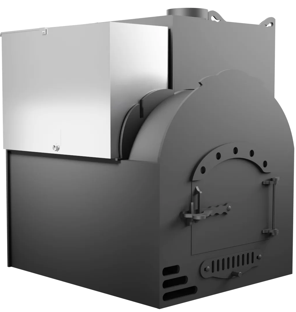 Печь Горыныч Мини, каменка с правой стороны, система воздушного отопления фото в Новосибирске Печь Горыныч Мини, каменка с правой стороны, система воздушного отопления фото в Новосибирске