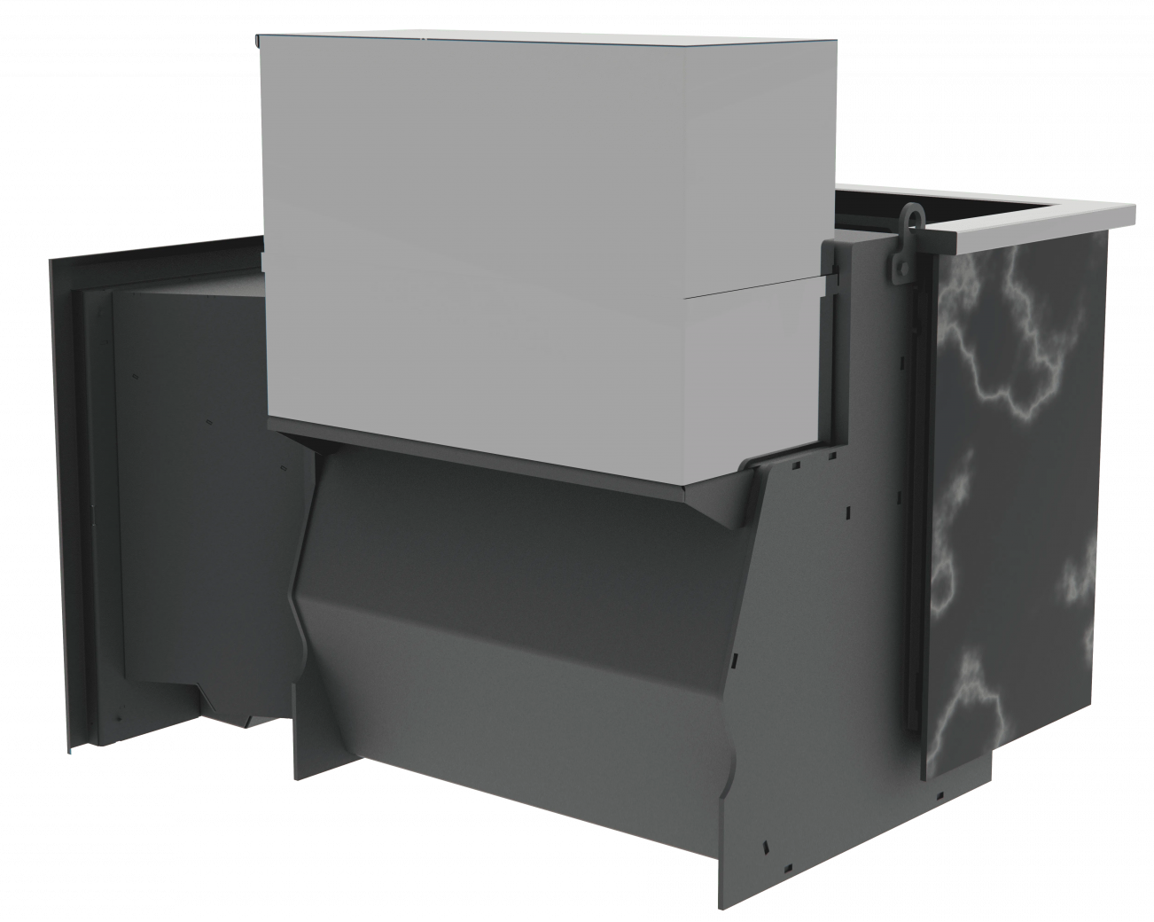 Банный камин 800, AISI 430 фото в Новосибирске Банный камин 800, AISI 430 фото в Новосибирске