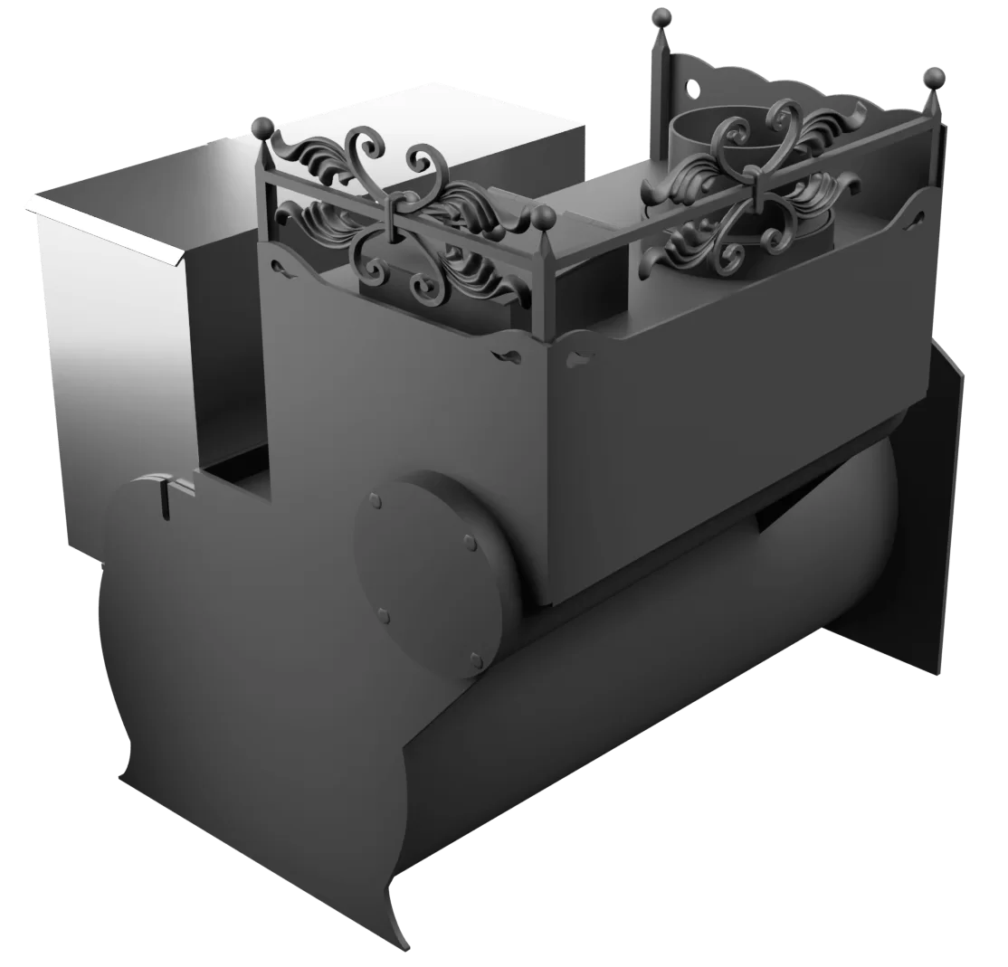 Печь Горыныч 3, каменка закрытая с левой стороны, большая дверь со стеклом фото в Новосибирске Печь Горыныч 3, каменка закрытая с левой стороны, большая дверь со стеклом фото в Новосибирске