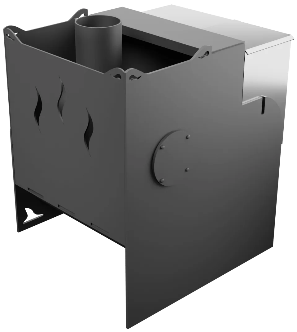 Печь Горыныч Мини, каменка с правой стороны, средняя дверь со стеклом фото в Новосибирске Печь Горыныч Мини, каменка с правой стороны, средняя дверь со стеклом фото в Новосибирске