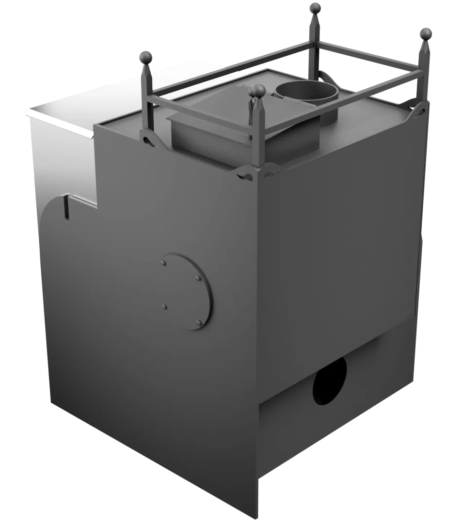 Печь Горыныч Мини, каменка закрытая с левой стороны, система воздушного отопления фото в Новосибирске Печь Горыныч Мини, каменка закрытая с левой стороны, система воздушного отопления фото в Новосибирске