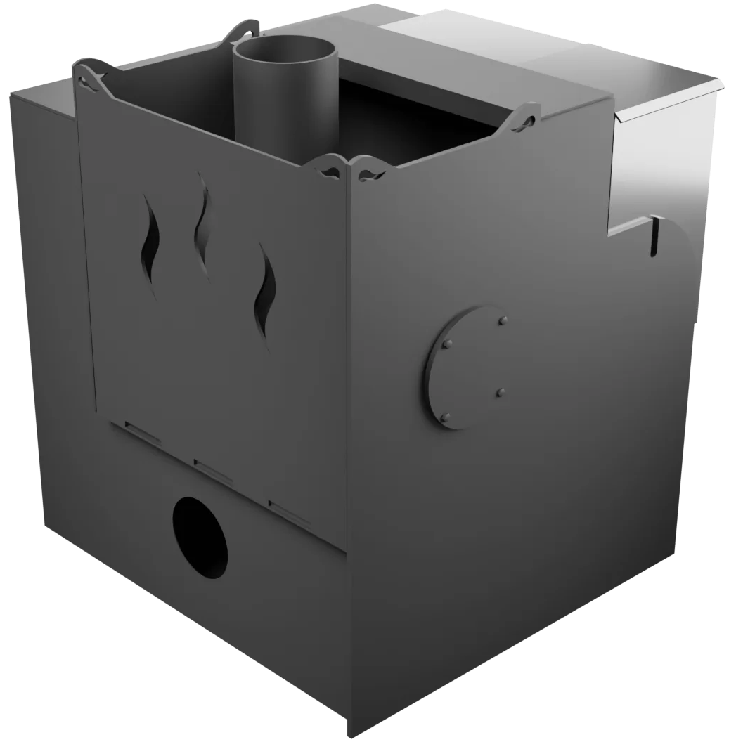 Печь Горыныч Мини, каменка с правой стороны, малое стекло, система воздушного отопления с порталом фото в Новосибирске Печь Горыныч Мини, каменка с правой стороны, малое стекло, система воздушного отопления с порталом фото в Новосибирске