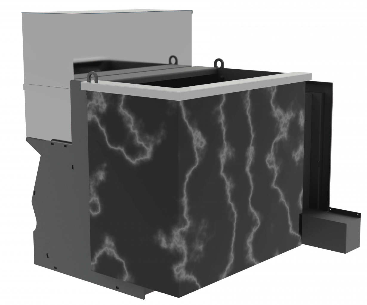 Банный камин 800, AISI 430 фото в Новосибирске Банный камин 800, AISI 430 фото в Новосибирске