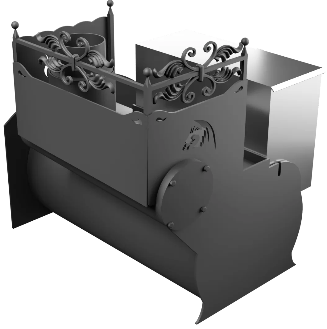 Печь Горыныч 3, каменка с правой стороны, средняя дверь со стеклом фото в Новосибирске Печь Горыныч 3, каменка с правой стороны, средняя дверь со стеклом фото в Новосибирске