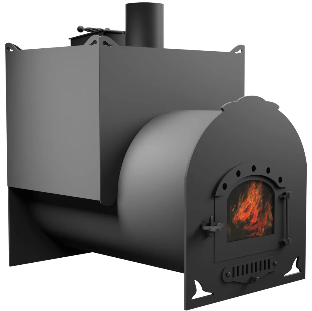 Печь Горыныч Мини, двойная каменка закрытая, малая дверь со стеклом фото в Новосибирске Печь Горыныч Мини, двойная каменка закрытая, малая дверь со стеклом фото в Новосибирске