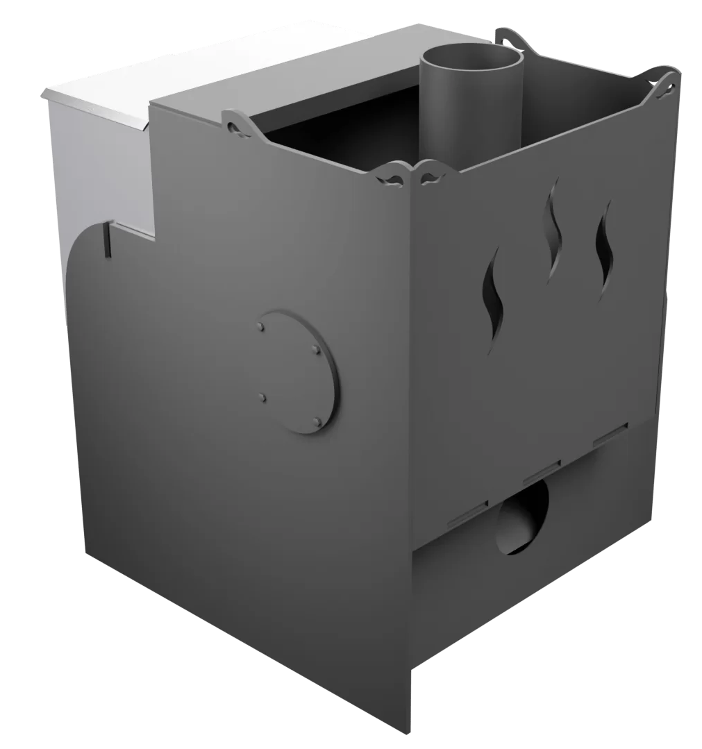 Печь Горыныч Мини, каменка с левой стороны, система воздушного отопления фото в Новосибирске Печь Горыныч Мини, каменка с левой стороны, система воздушного отопления фото в Новосибирске