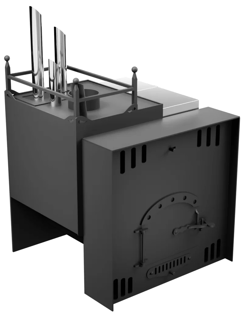 Печь Горыныч Мини, каменка закрытая с парогенератором с левой стороны, естественная система воздушного отопления фото в Новосибирске Печь Горыныч Мини, каменка закрытая с парогенератором с левой стороны, естественная система воздушного отопления фото в Новосибирске