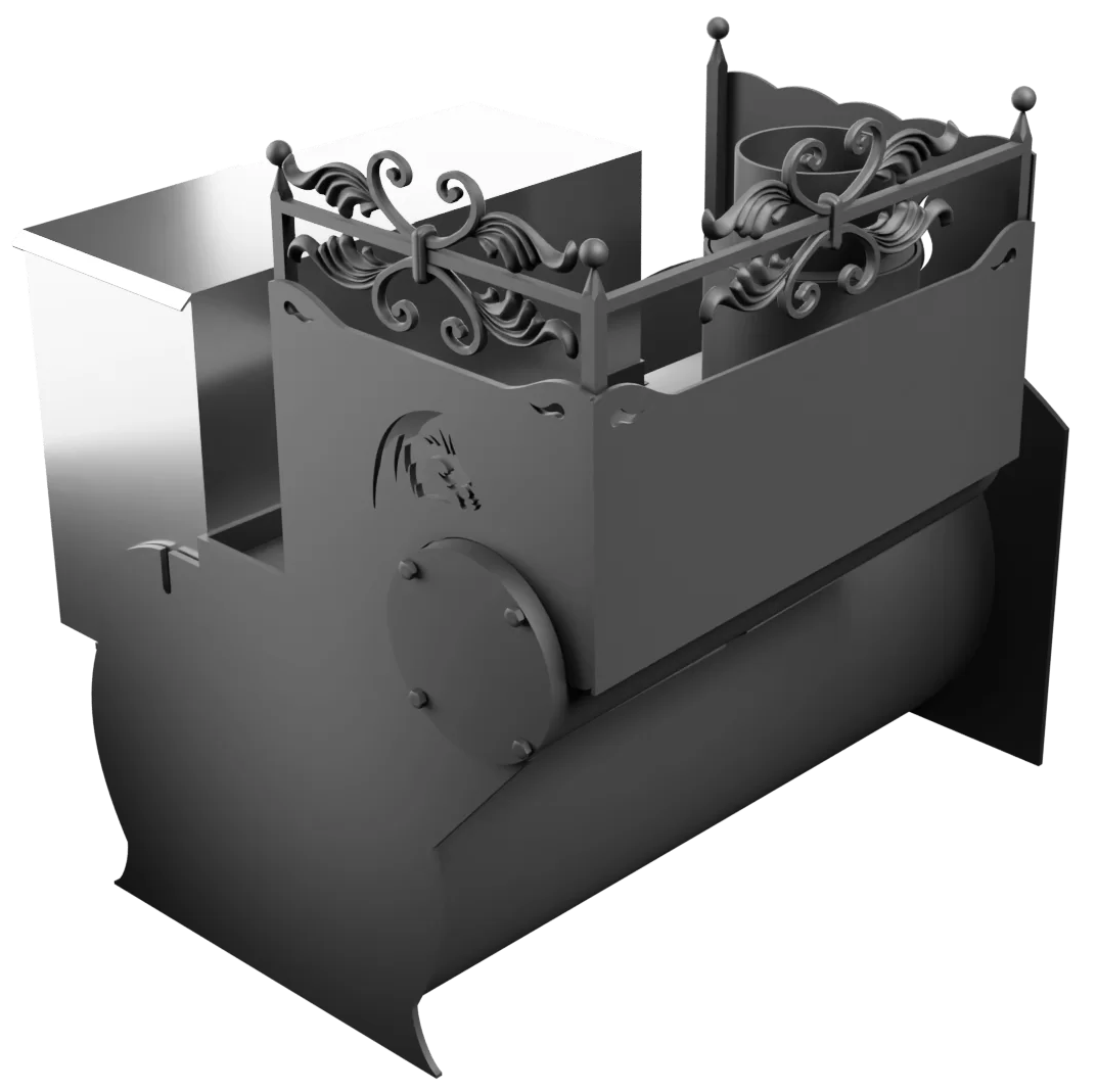 Печь Горыныч 3, каменка с левой стороны, большая дверь со стеклом фото в Новосибирске Печь Горыныч 3, каменка с левой стороны, большая дверь со стеклом фото в Новосибирске