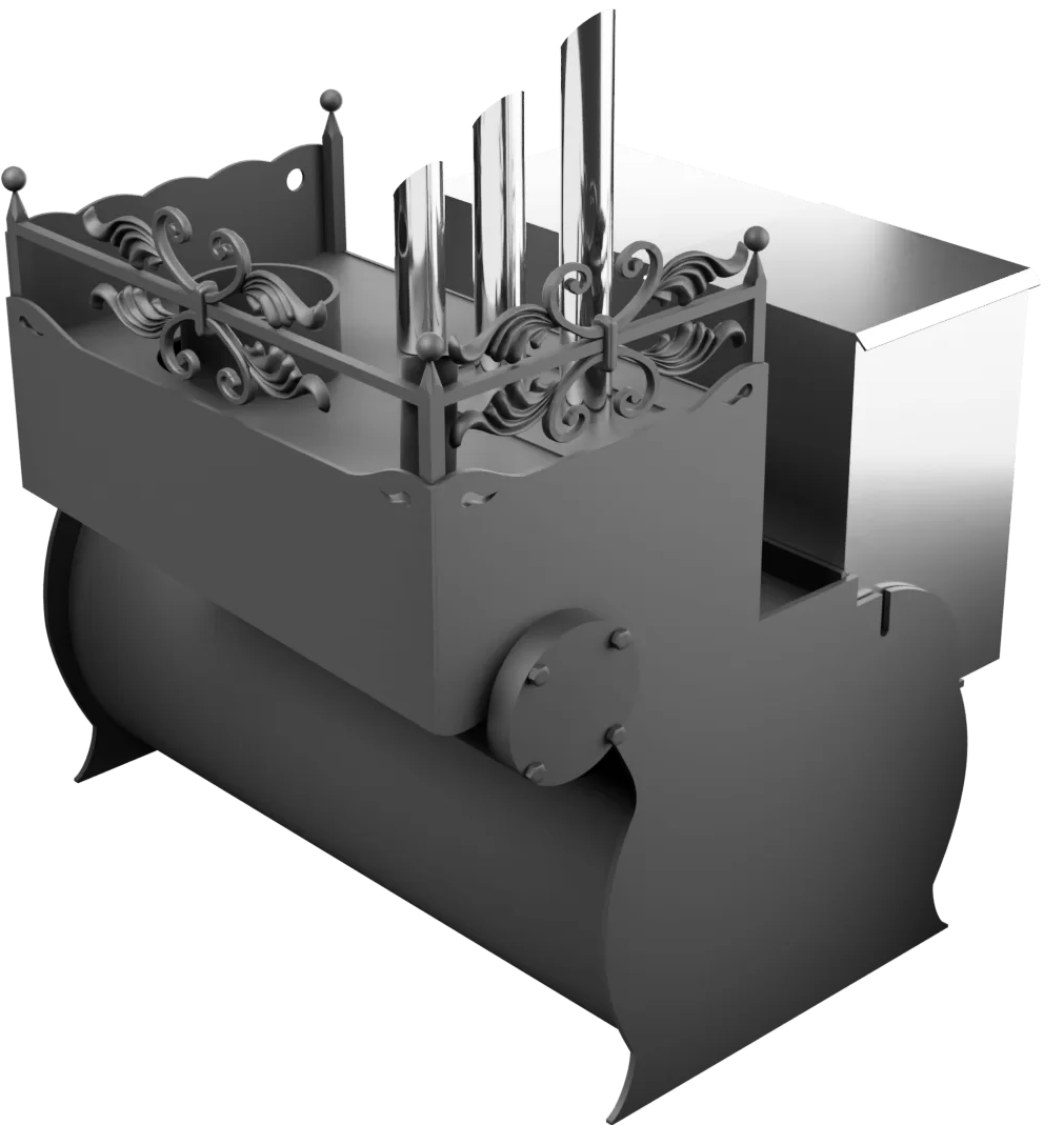 Печь Горыныч 3, каменка закрытая с парогенератором с правой стороны, малая дверь со стеклом фото в Новосибирске Печь Горыныч 3, каменка закрытая с парогенератором с правой стороны, малая дверь со стеклом фото в Новосибирске