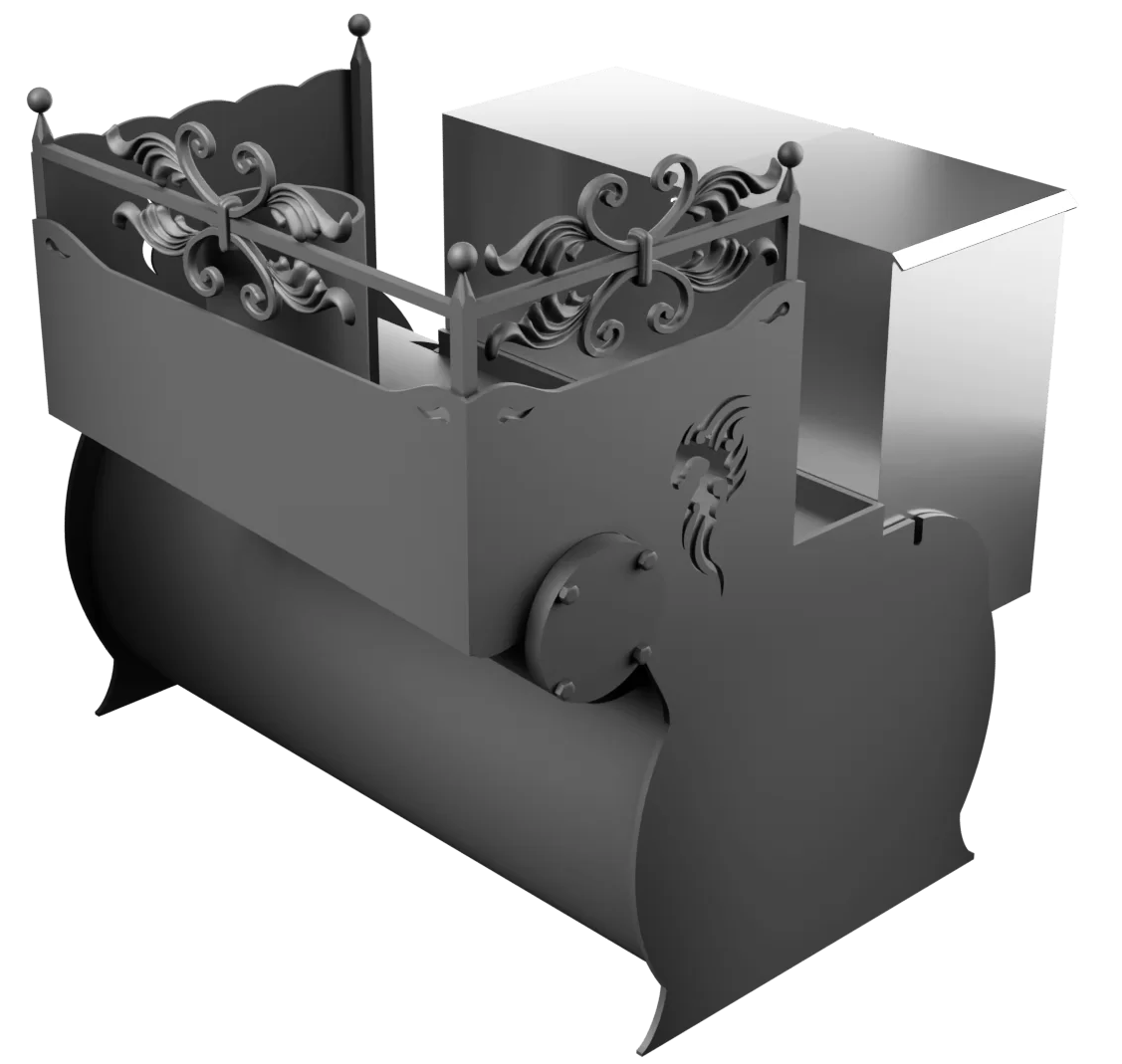 Печь Горыныч 3, каменка с правой стороны фото в Новосибирске Печь Горыныч 3, каменка с правой стороны фото в Новосибирске