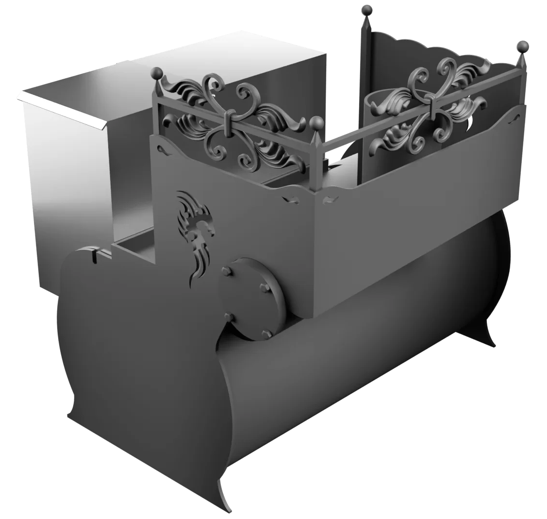 Печь Горыныч 3, каменка с левой стороны фото в Новосибирске Печь Горыныч 3, каменка с левой стороны фото в Новосибирске