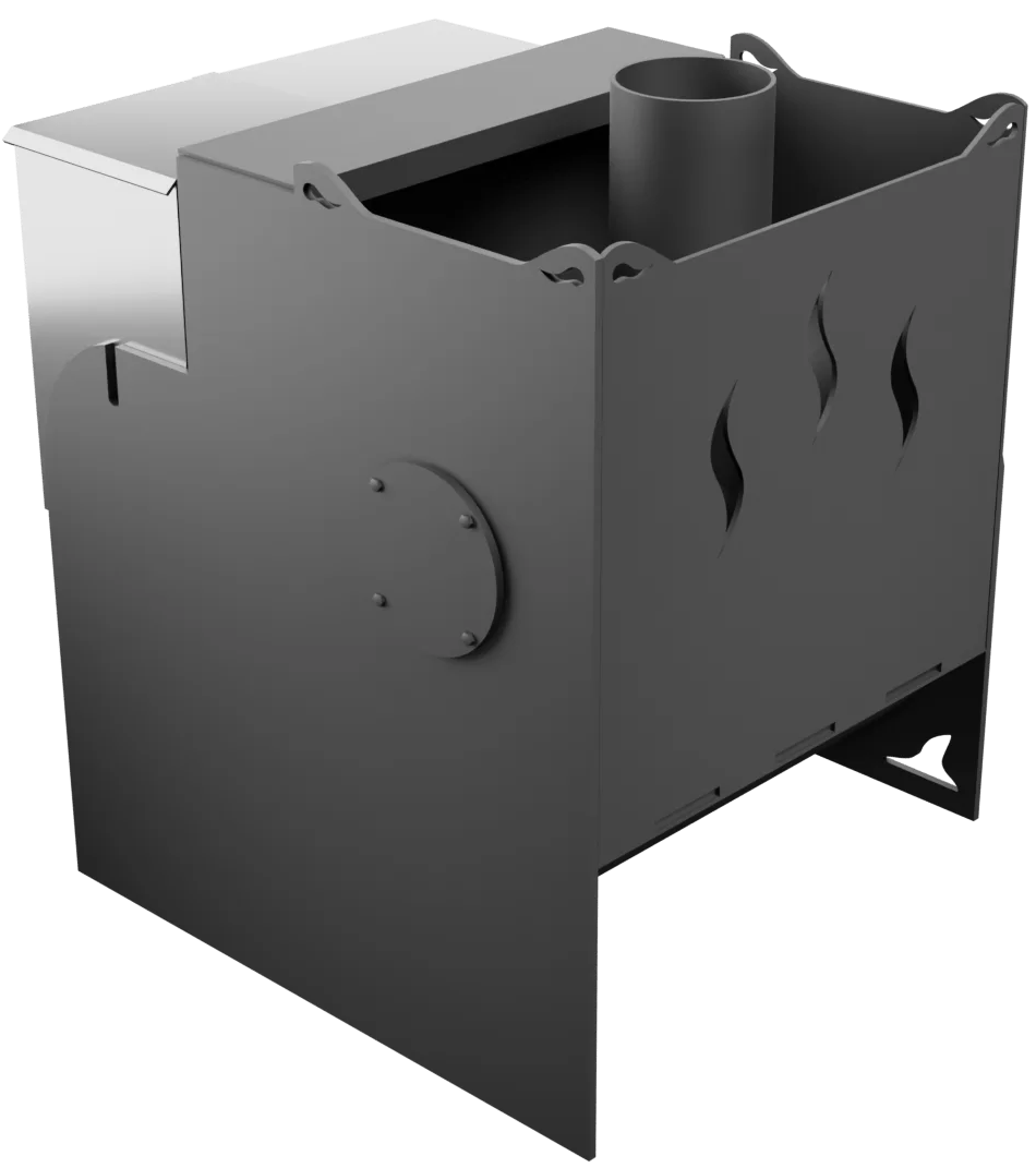 Печь Горыныч Мини, каменка с левой стороны, средняя дверь со стеклом фото в Новосибирске Печь Горыныч Мини, каменка с левой стороны, средняя дверь со стеклом фото в Новосибирске