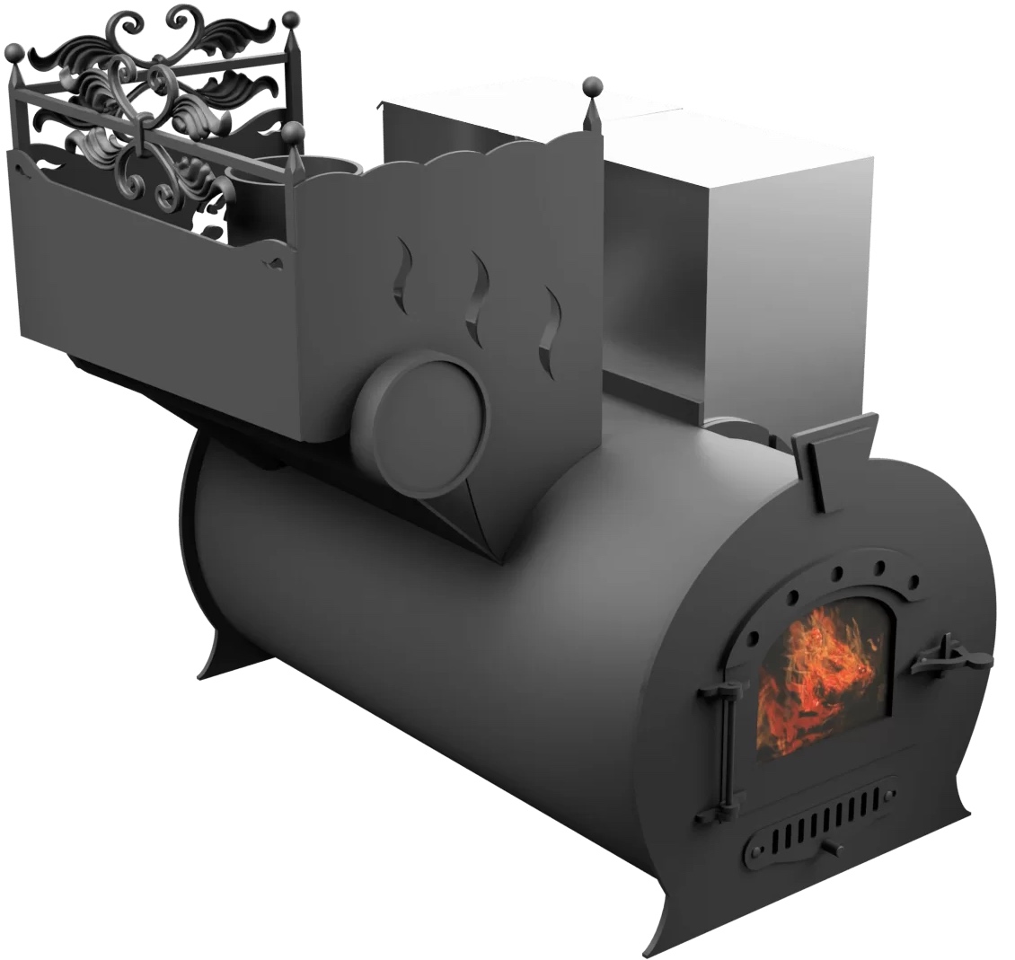 Печь Горыныч 3, каменка с левой стороны, малая дверь со стеклом фото в Новосибирске Печь Горыныч 3, каменка с левой стороны, малая дверь со стеклом фото в Новосибирске